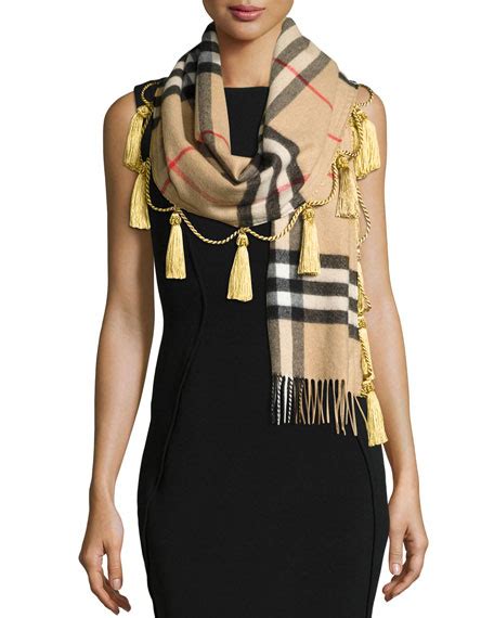 burberry tassel scarf|Burberry wool scarf.